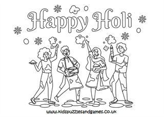 Holi louring page