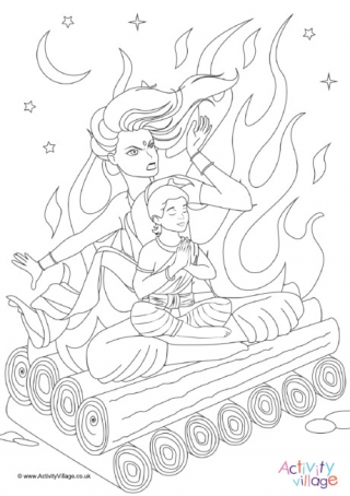 Holi louring pages
