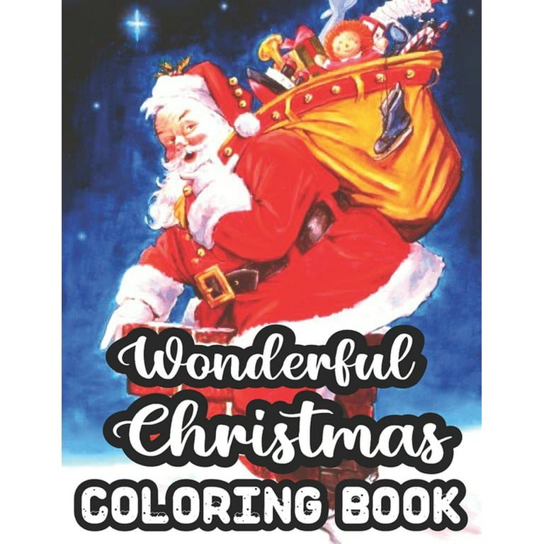 Wonderful christmas coloring book adult coloring books wonderful christmas fun grayscale coloring pages beautiful grayscale images of winter christmas holiday scenes santa reindeer elves tree lights life escapes christmas