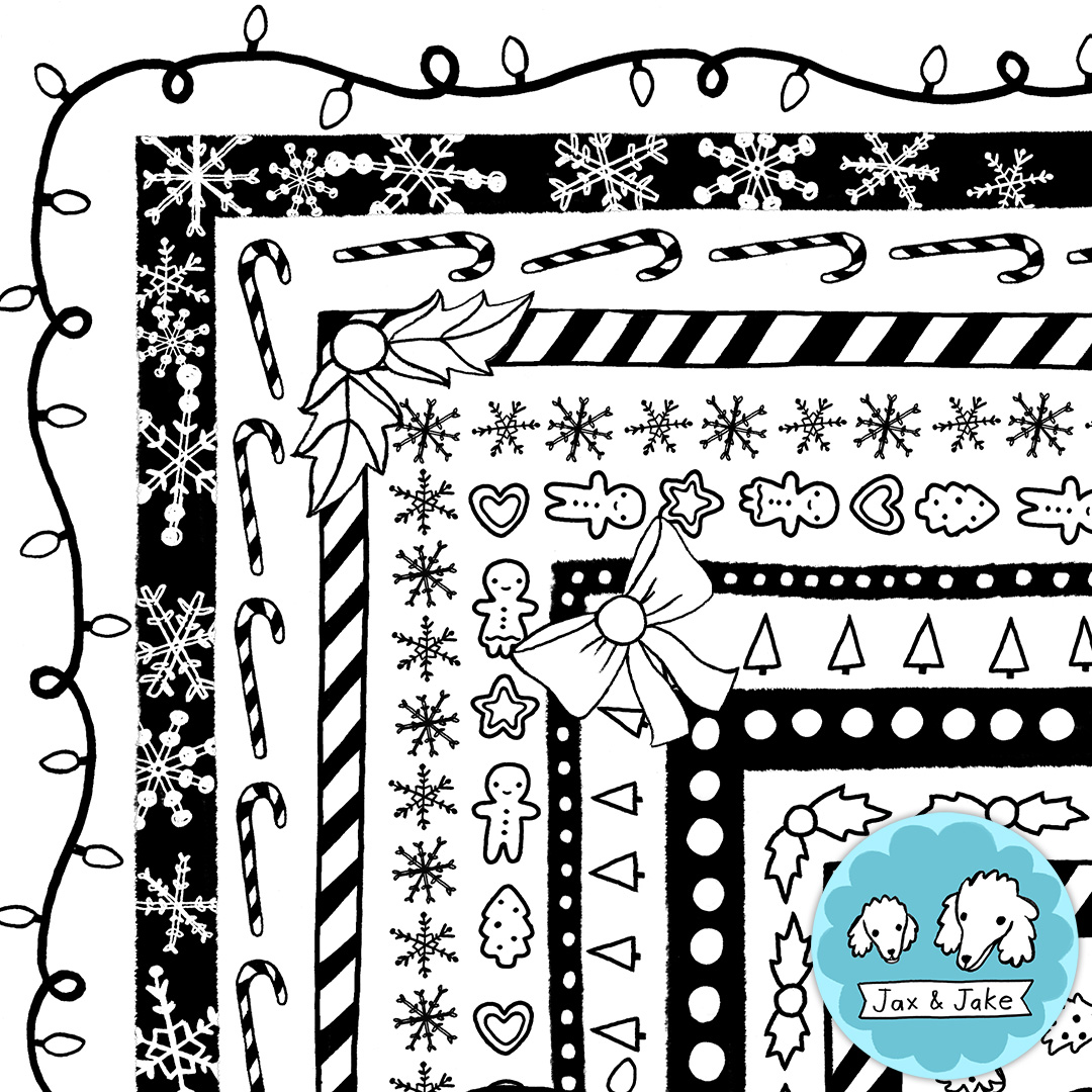 Winter holiday clipart borders