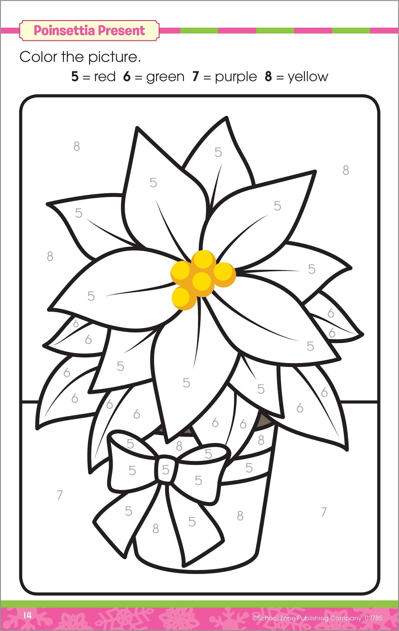 Jolly holiday color by number