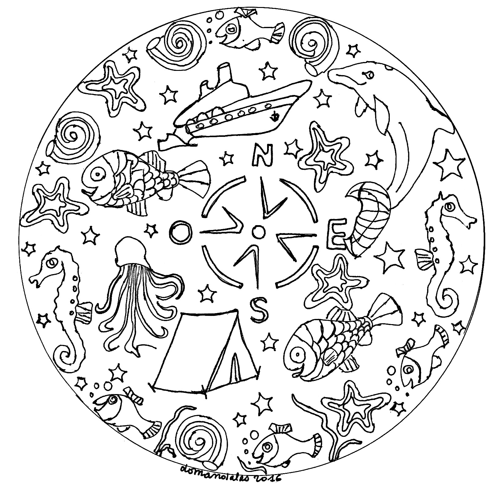 Holidays mandala