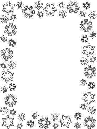 Snowflakes frame coloring page supercoloring free printable coloring pages clip art borders free printable coloring