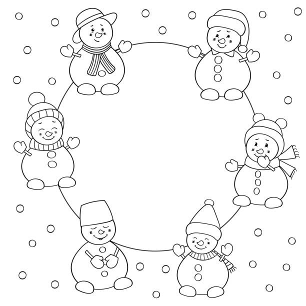 Drawing of holiday page borders stock illustrations royalty