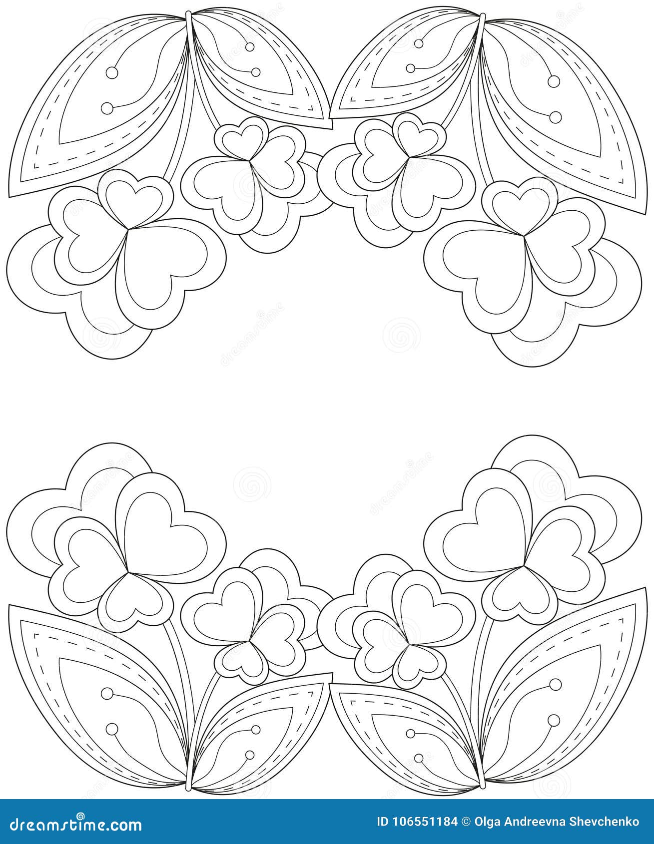 Coloring flower border stock illustrations â coloring flower border stock illustrations vectors clipart