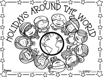 Christmas around the world coloring page tpt