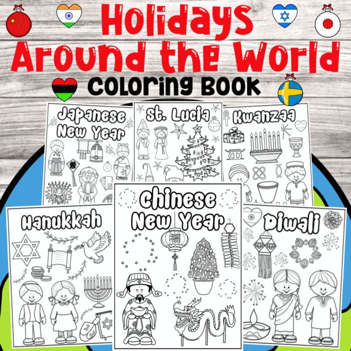 Free printable holiday coloring pages