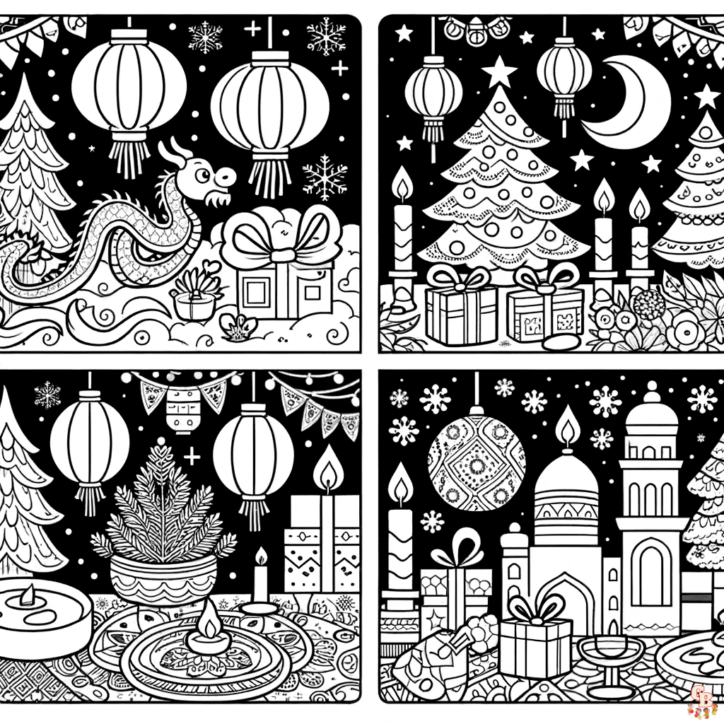 Printable holidays around the world coloring pages free
