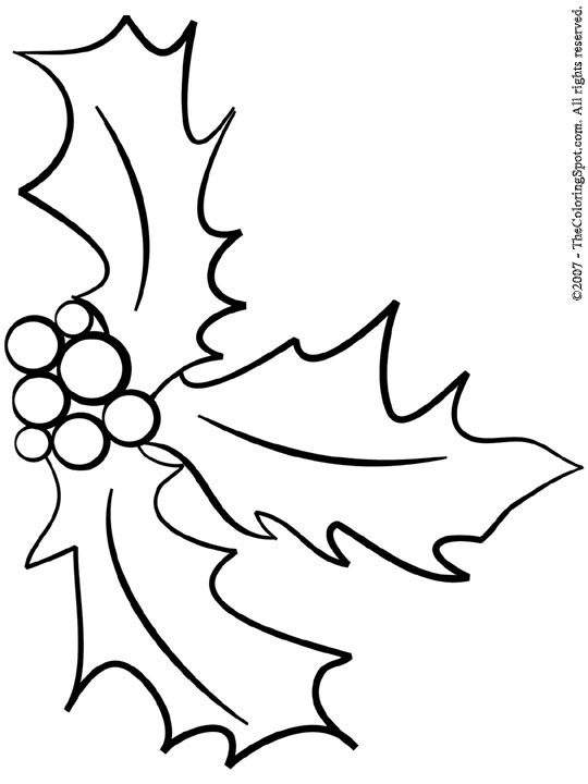 Christmas holly coloring page audio stories for kids free coloring pages colouring printables