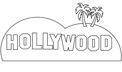 Hollywood coloring page free printable coloring pages
