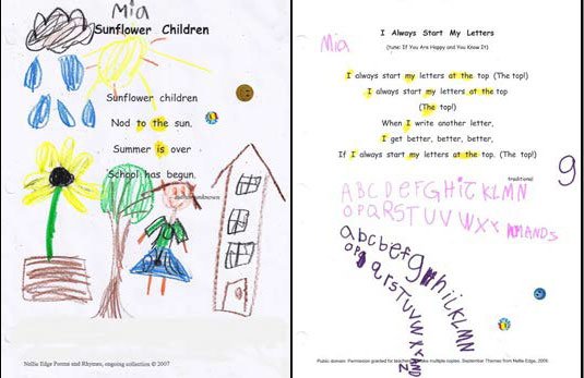 Poetry using i can read anthology notebooks in the classroom
