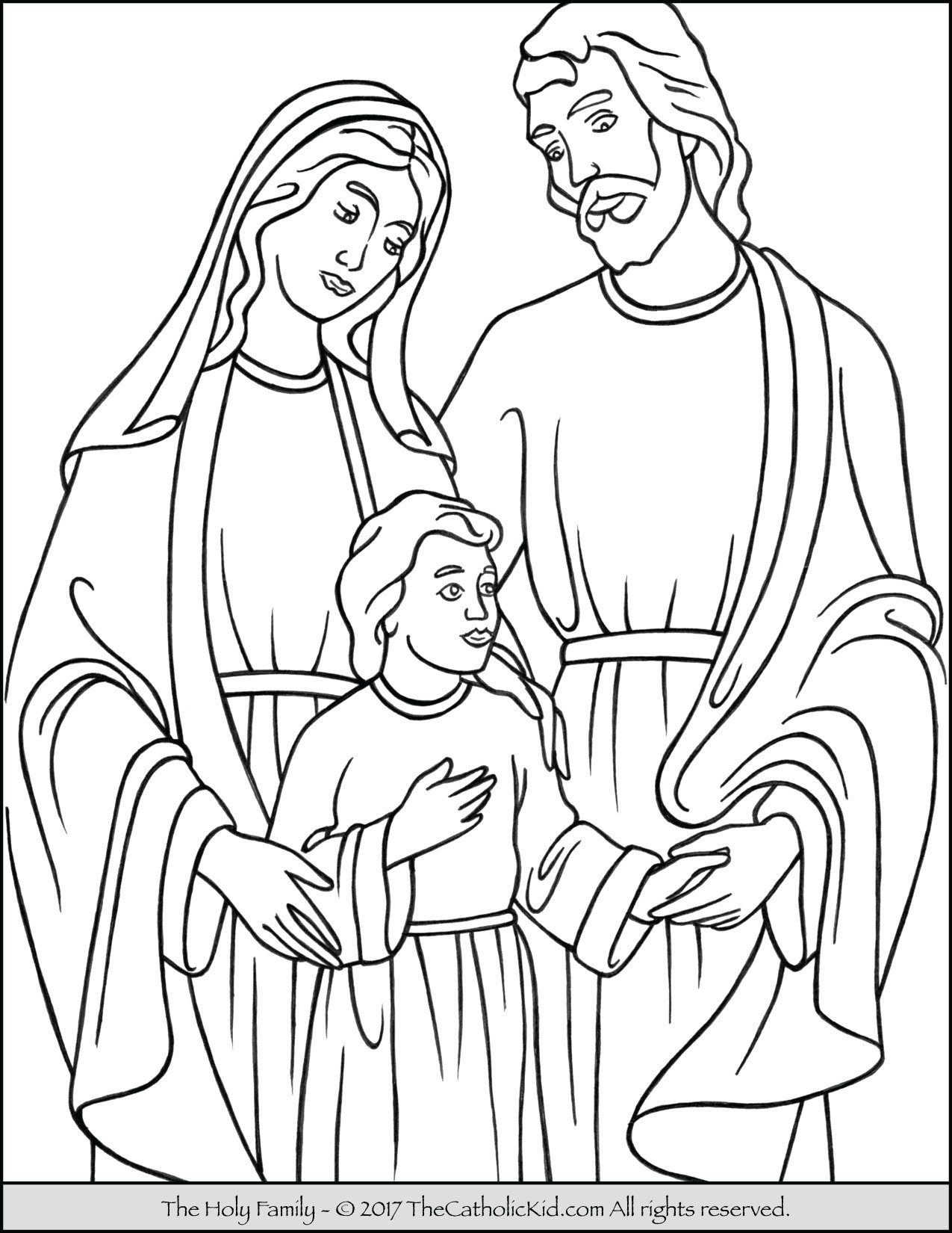 Holy family coloring page