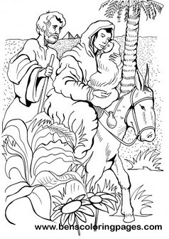 Holy family coloring page