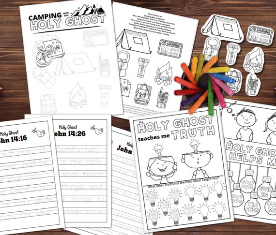 Rolls of the holy ghost printables kids bible coloring pages james bible scripture verse tracing instant download