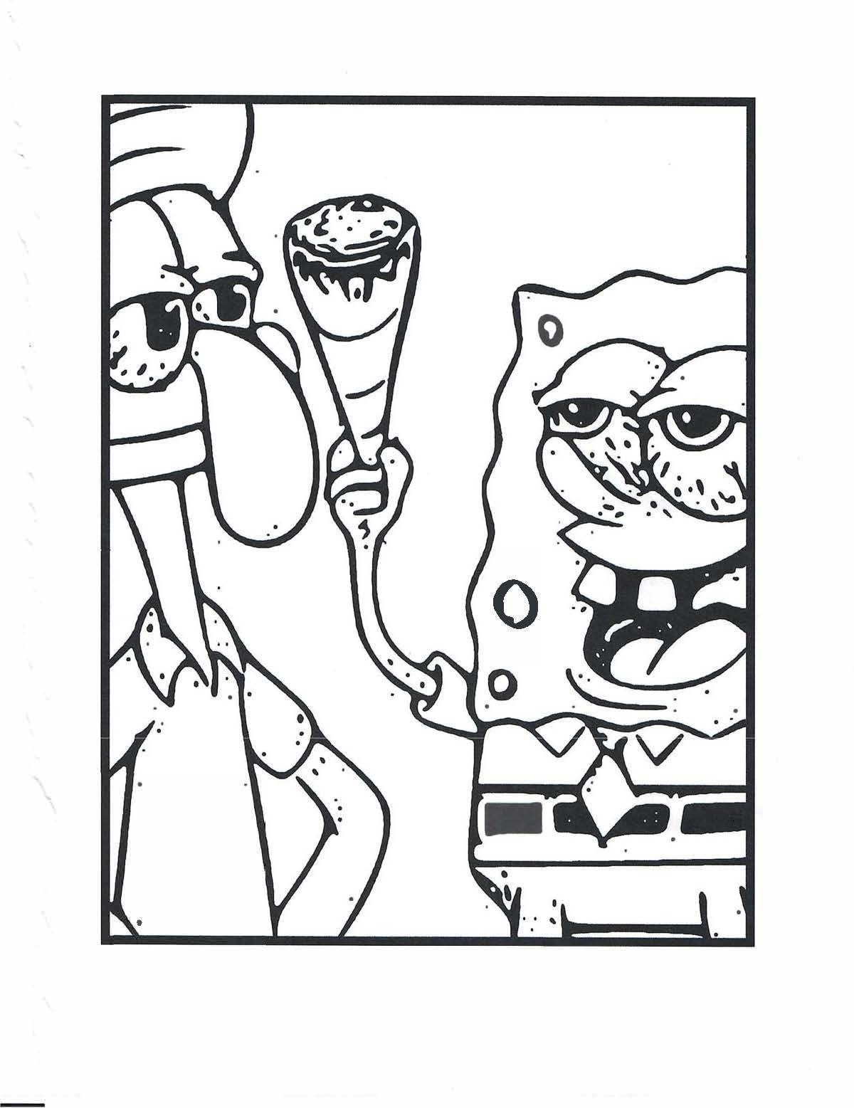 Sponge bob stoner coloring pages