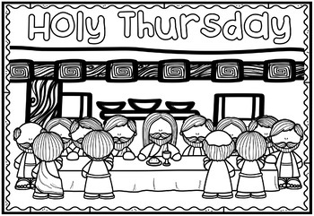 Easter holy week coloring pages bible theme by ponder and possible