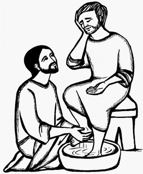 Holy thursday washing the disciples feet