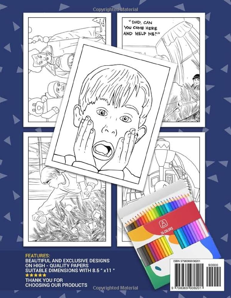 Home alone coloring book funny coloring book for kids teenage boys and girls adults