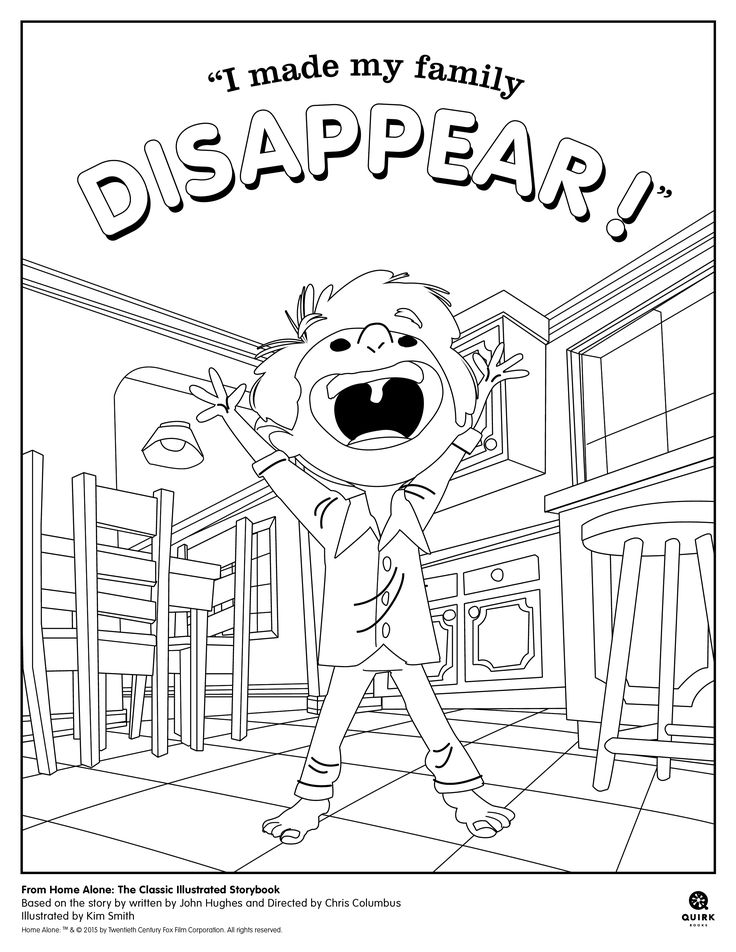 Coloring page from quirk books home alone picturebook holidays education home alone home alone movie coloring pages