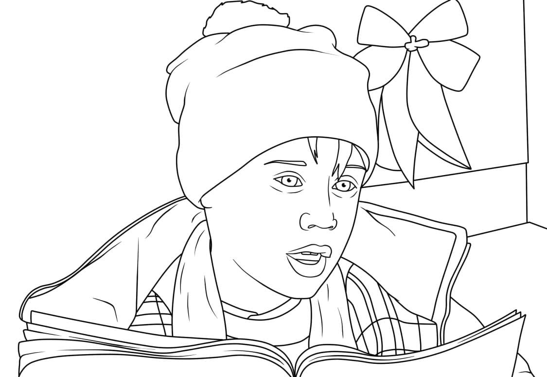 Poster home alone coloring page
