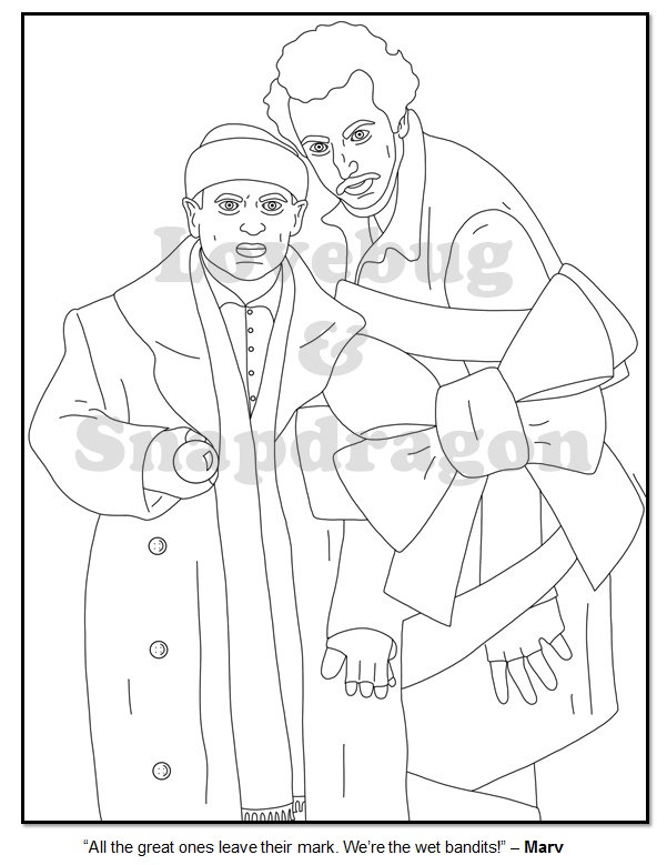 Home alone digital coloring book instant print pdf kevin mcallister secret santa christmas activity coloring pages macaulay culkin