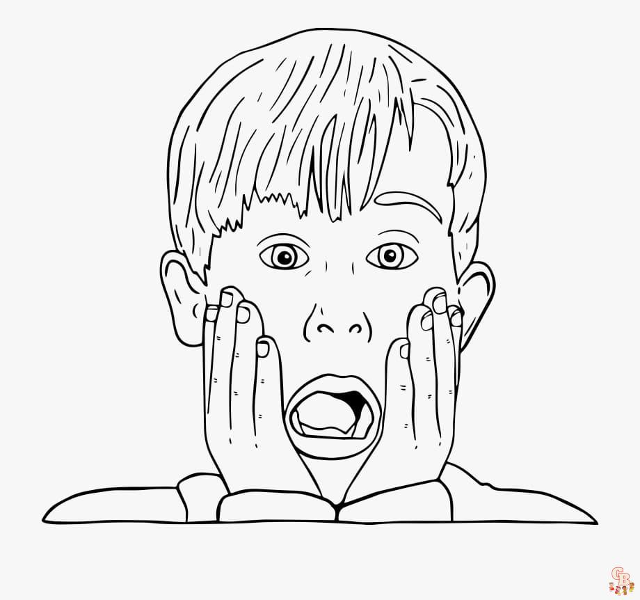 Free home alone coloring pages for kids