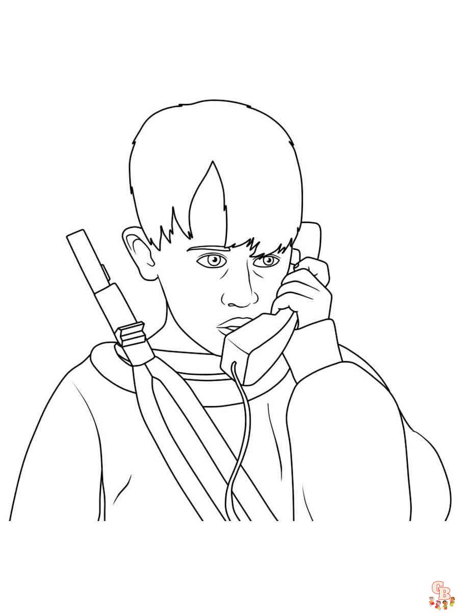 Free home alone coloring pages for kids