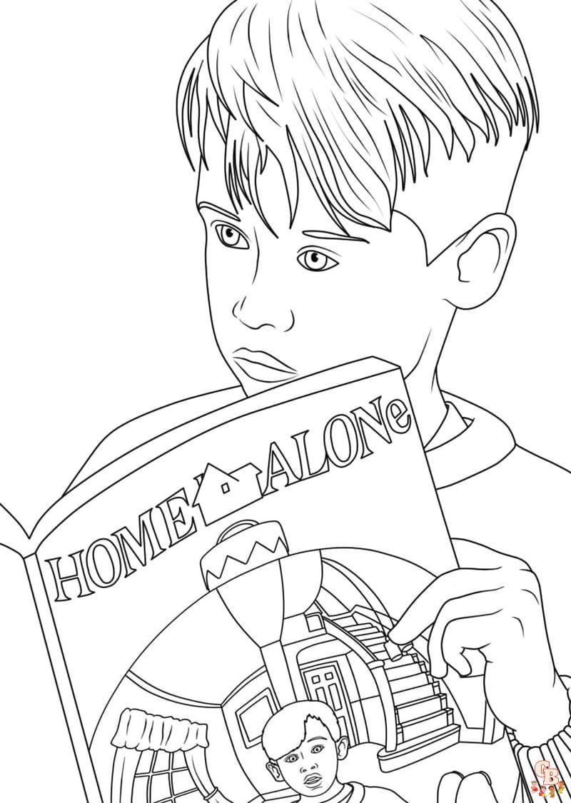 Free home alone coloring pages for kids