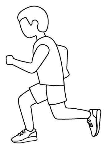 Man running emoji coloring page free printable coloring pages