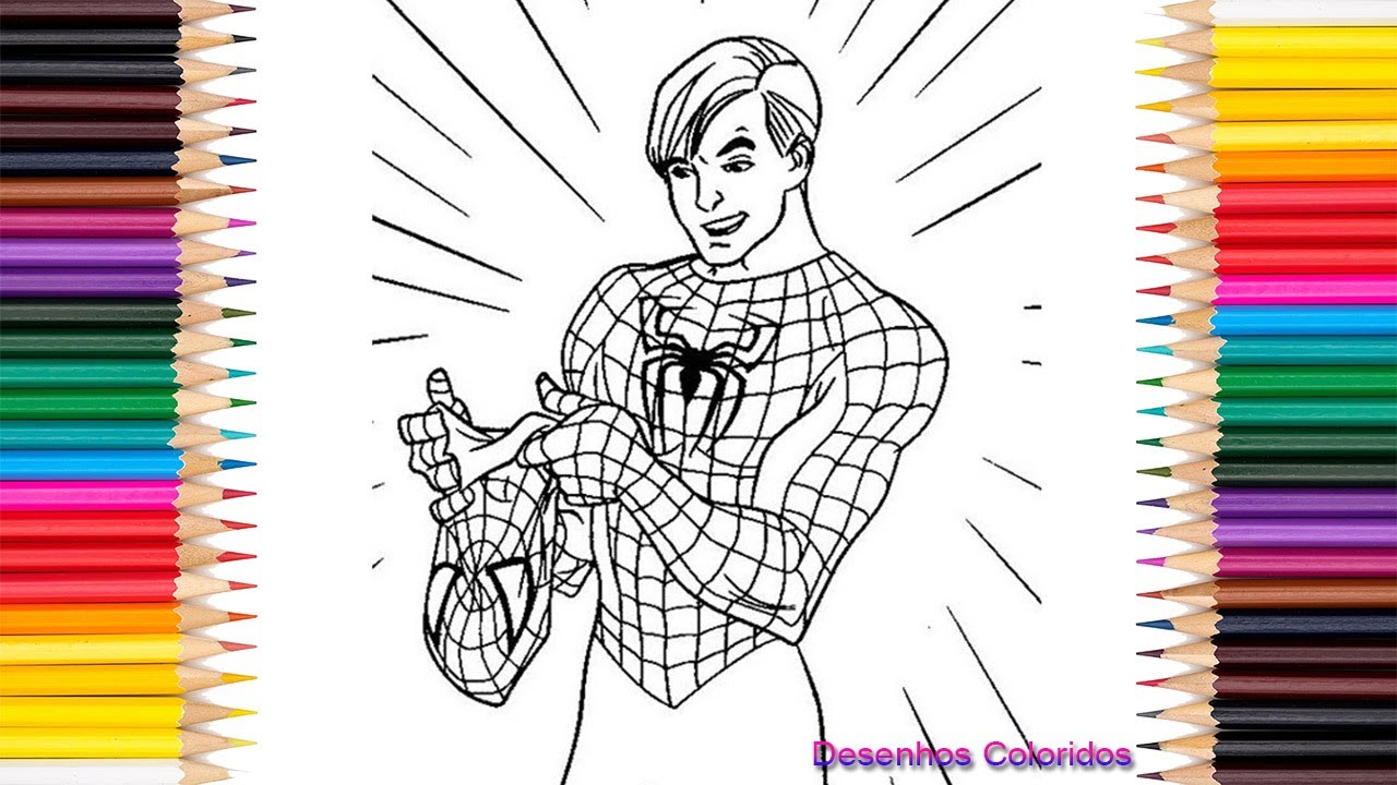Colorindo desenho do homem aranha peter i desenhos coloridos