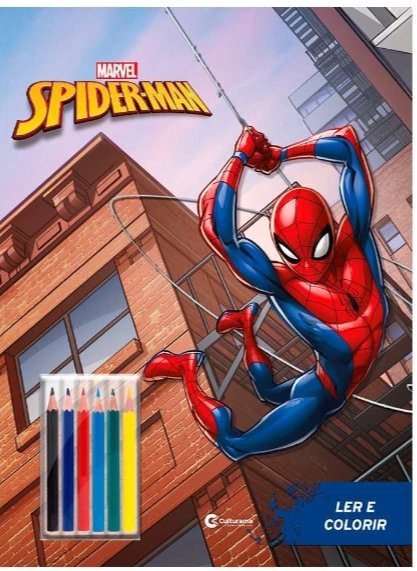 Livro pop gigante de ler e colorir clãpis homem aranha â festa prãtica