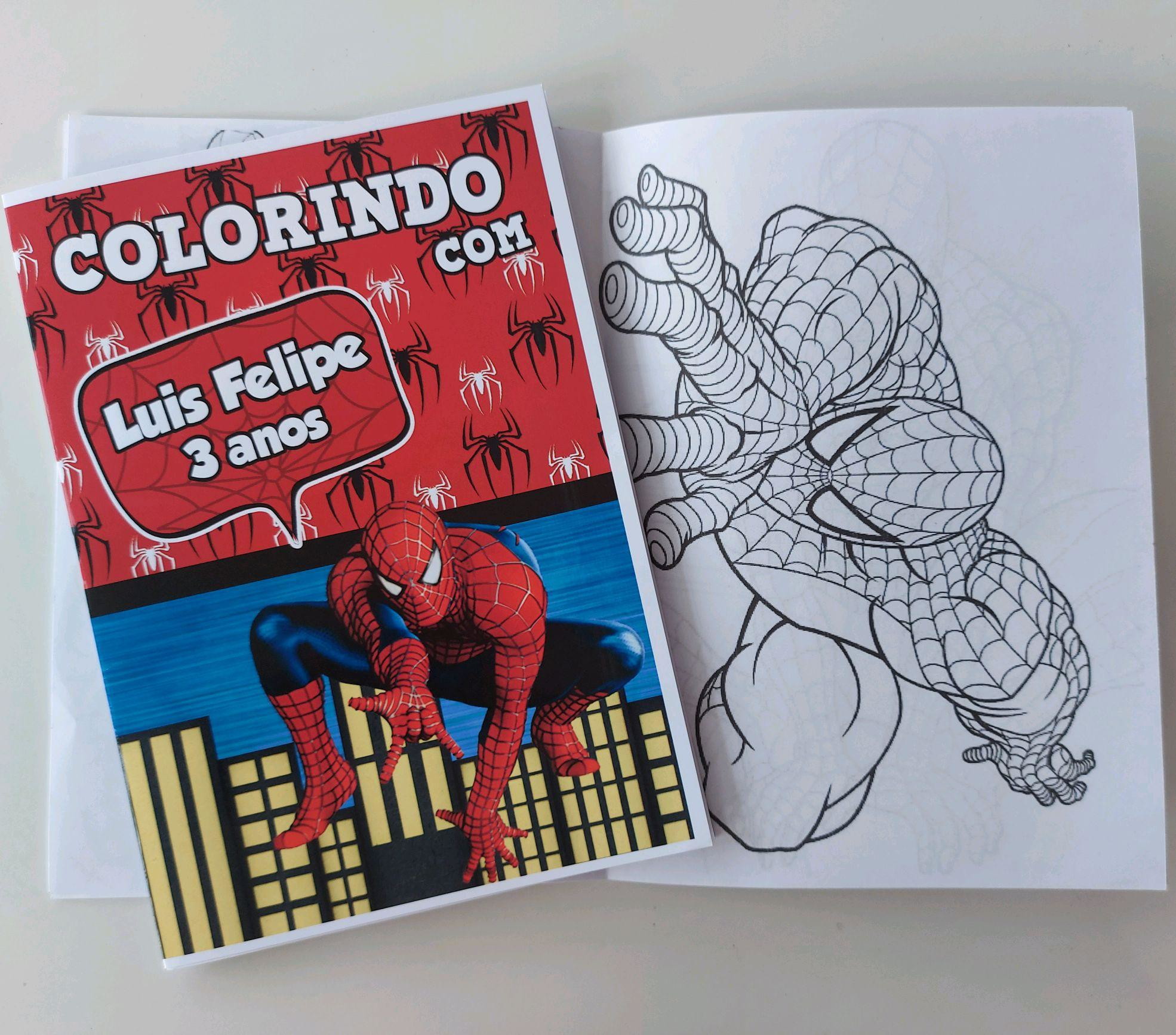 Revista de colorir homem aranha produtos especiais