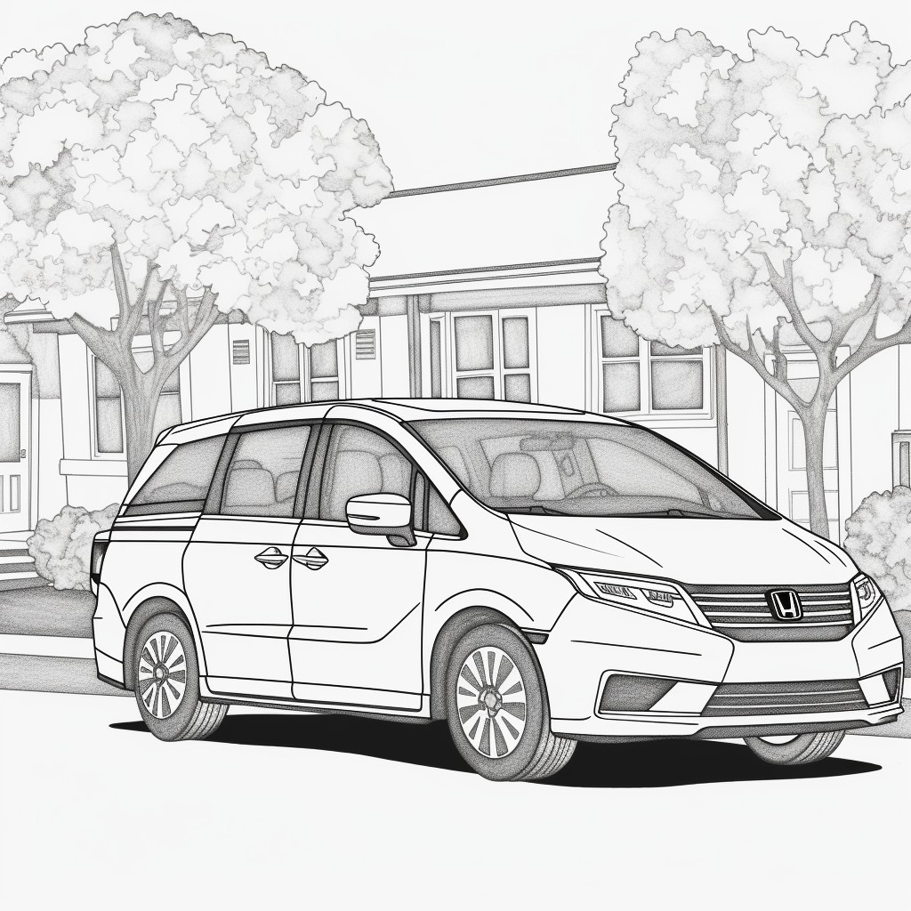 Honda car coloring page