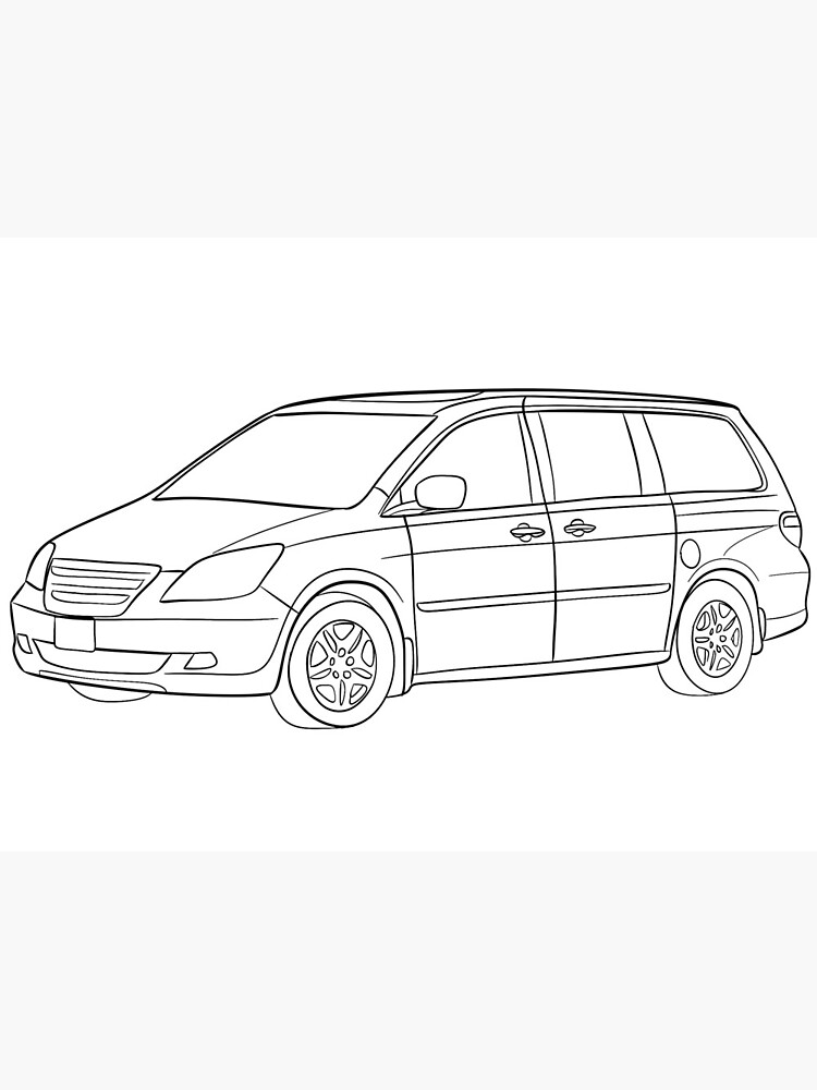 Honda odyssey line sketch art print for sale by awusnow