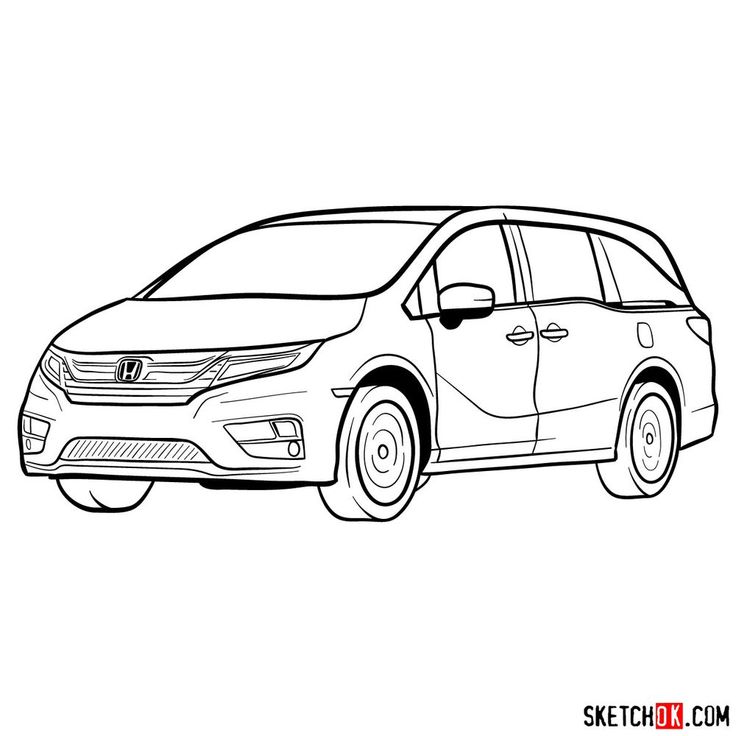 How to draw the honda odyssey elite joker art drawing tractor coloring pages car drawing easy