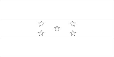 Coloring page for the flag of honduras