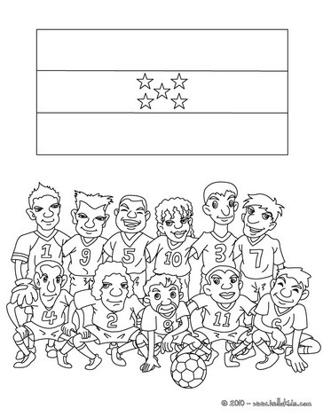 Team of honduras coloring pages