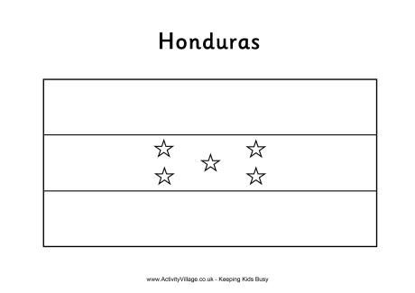 Honduras flag louring page honduras flag flag loring pages lumbian flag