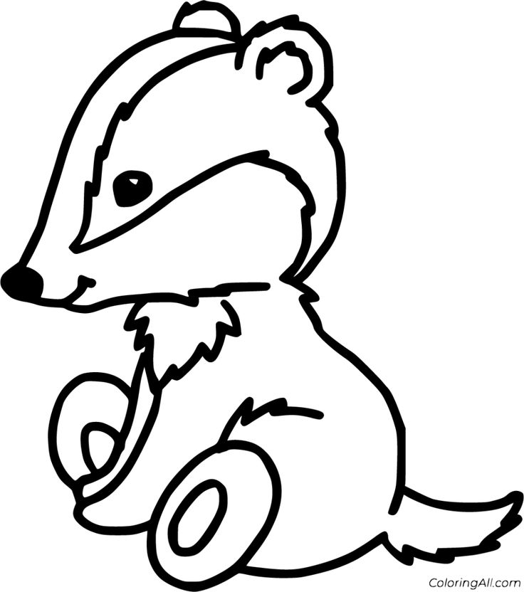 Free printable badger coloring pages in vector format easy to print from any device and automatically fit any papâ badger illustration coloring pages badger