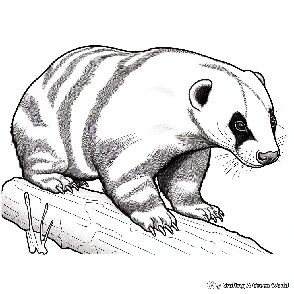 Badger coloring pages