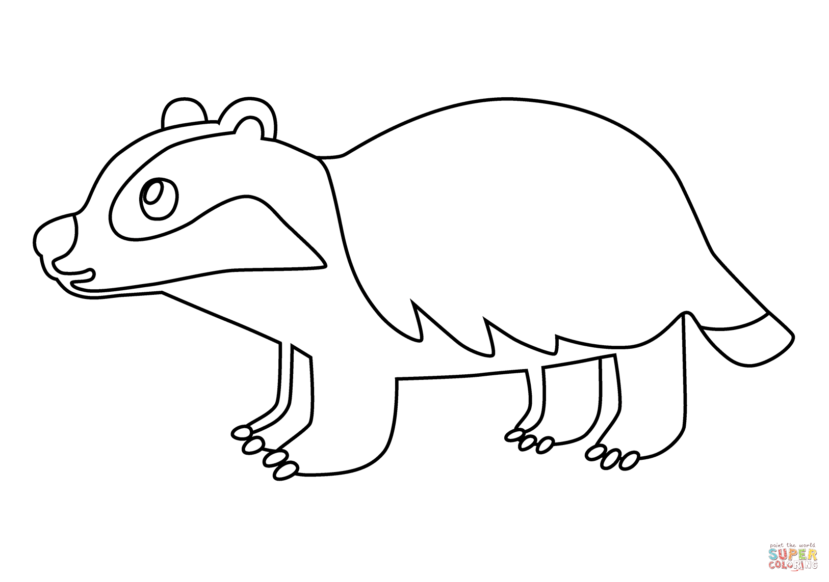 Badger emoji coloring page free printable coloring pages