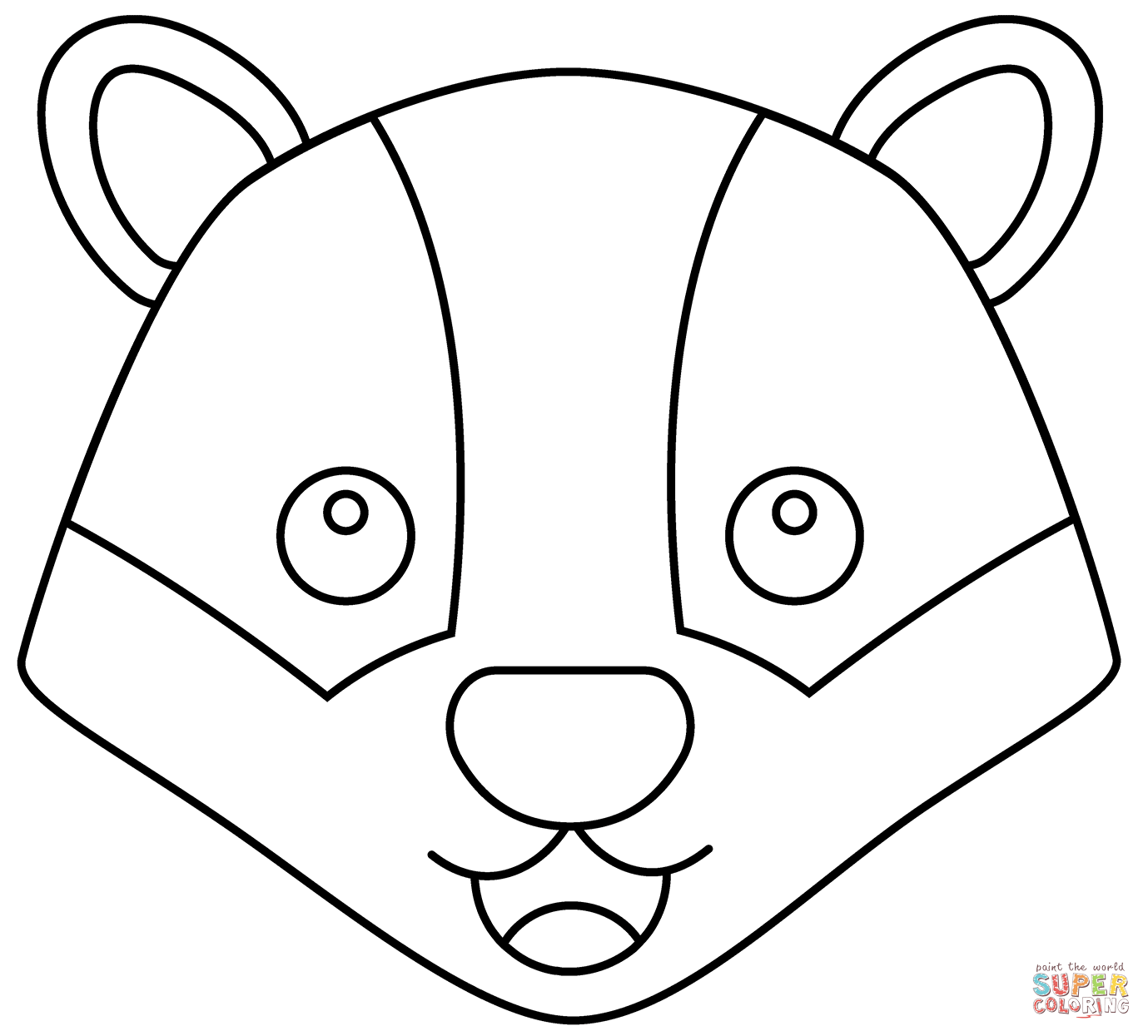 Badger emoji coloring page free printable coloring pages