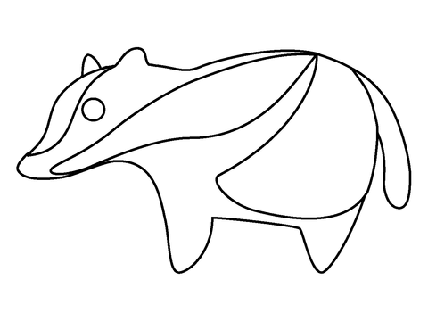 Badger emoji coloring page free printable coloring pages