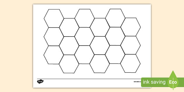 Beehive honeymb template teacher made