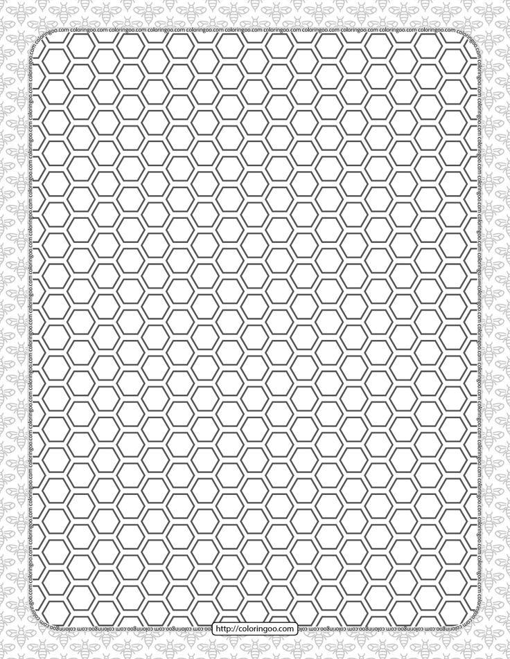 Free printable honeyb hexagon pattern pattern coloring pages simple geometric pattern honeyb tattoo