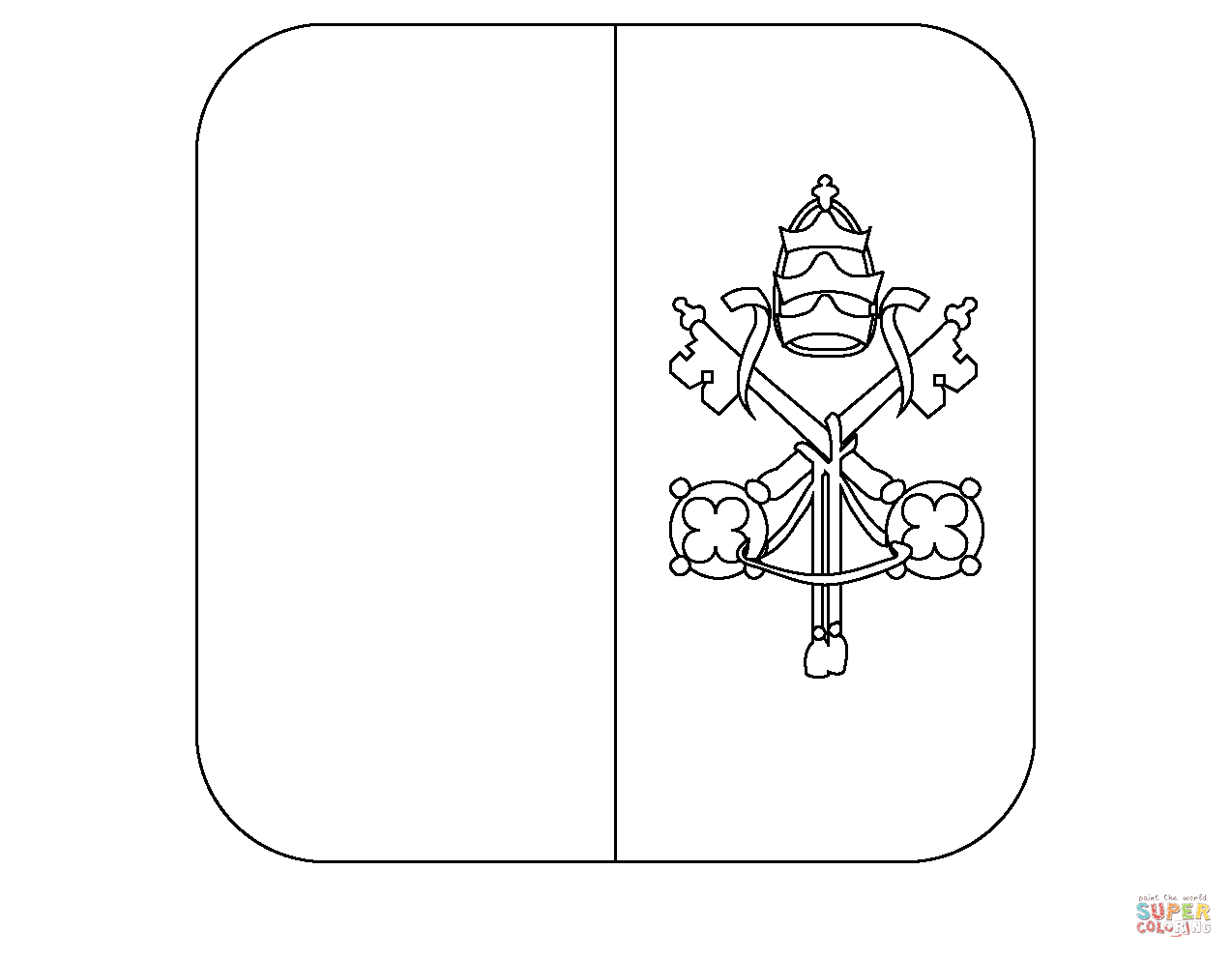 Flag of vatican city emoji coloring page free printable coloring pages
