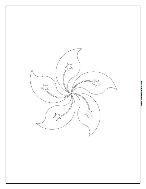 Hong kong flag coloring page â free printable