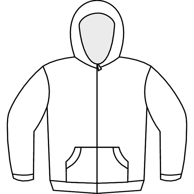 Hoodie garment templateai royalty free stock svg vector