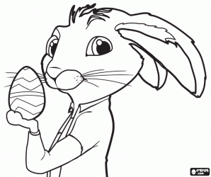 Hop coloring pages free printable the bunny eb with an easter egg in the hand coloring page coloring pages free coloring pages movie crafts