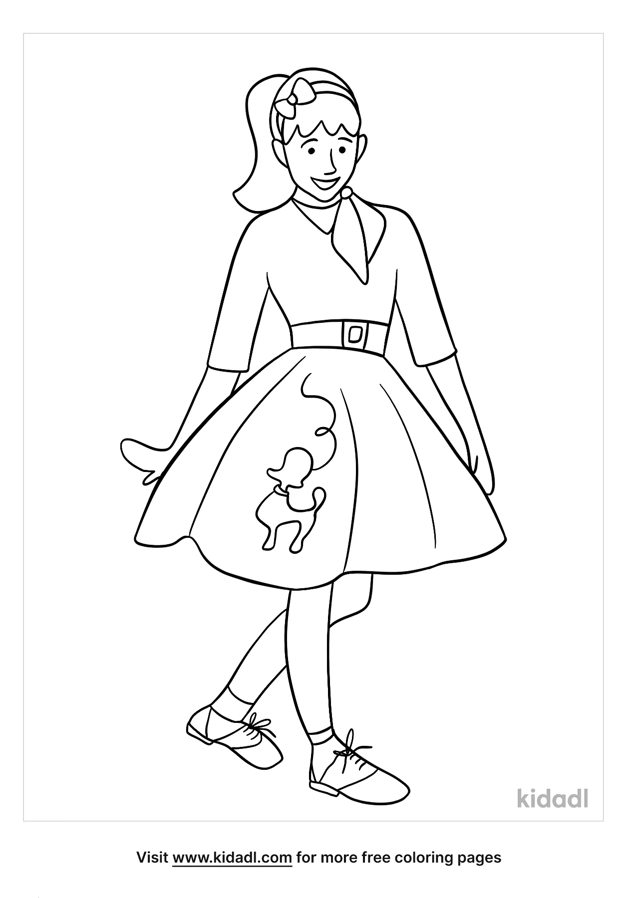 Free sock hop coloring page coloring page printables